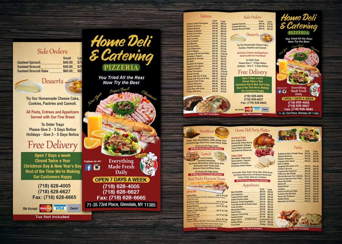 Menus & Brochures